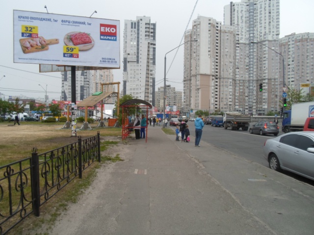 Щит 6x3, Драгоманова перекресток с просп.Григоренка в напр. ст.м. "Позняки"(остановка) Щит 6x3, Драгоманова перекресток с просп.Григоренка в напр. ст.м. "Позняки"(остановка)